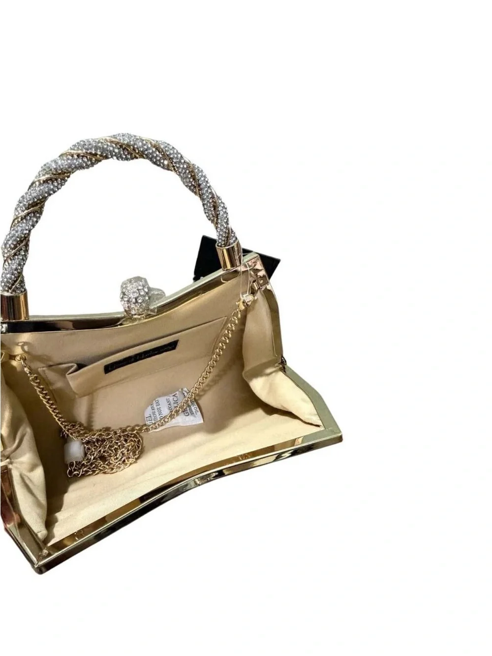 🥂House of Harlow 1960 Champagne Evening Clutch ✨ Gold Crystal Glam ⚜️